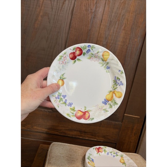 Corelle Chutney Swirl Plates Salad 7" Set Of 7 - Picture 2 of 5